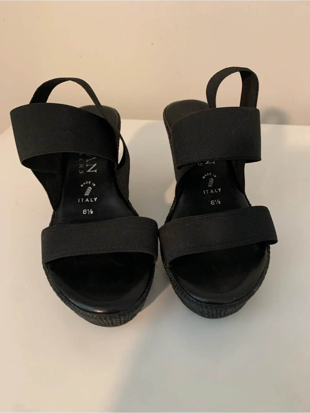 Black Wedges with Straps
